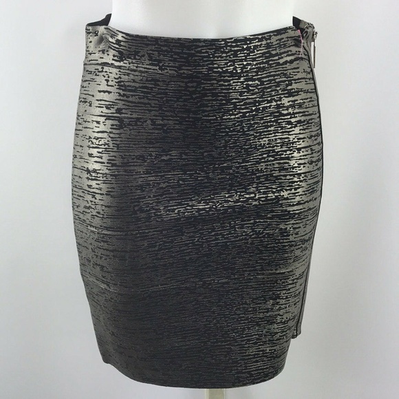 MICHAEL Michael Kors Dresses & Skirts - Michael Kors Black & Silver Bodycon Skirt Size 2